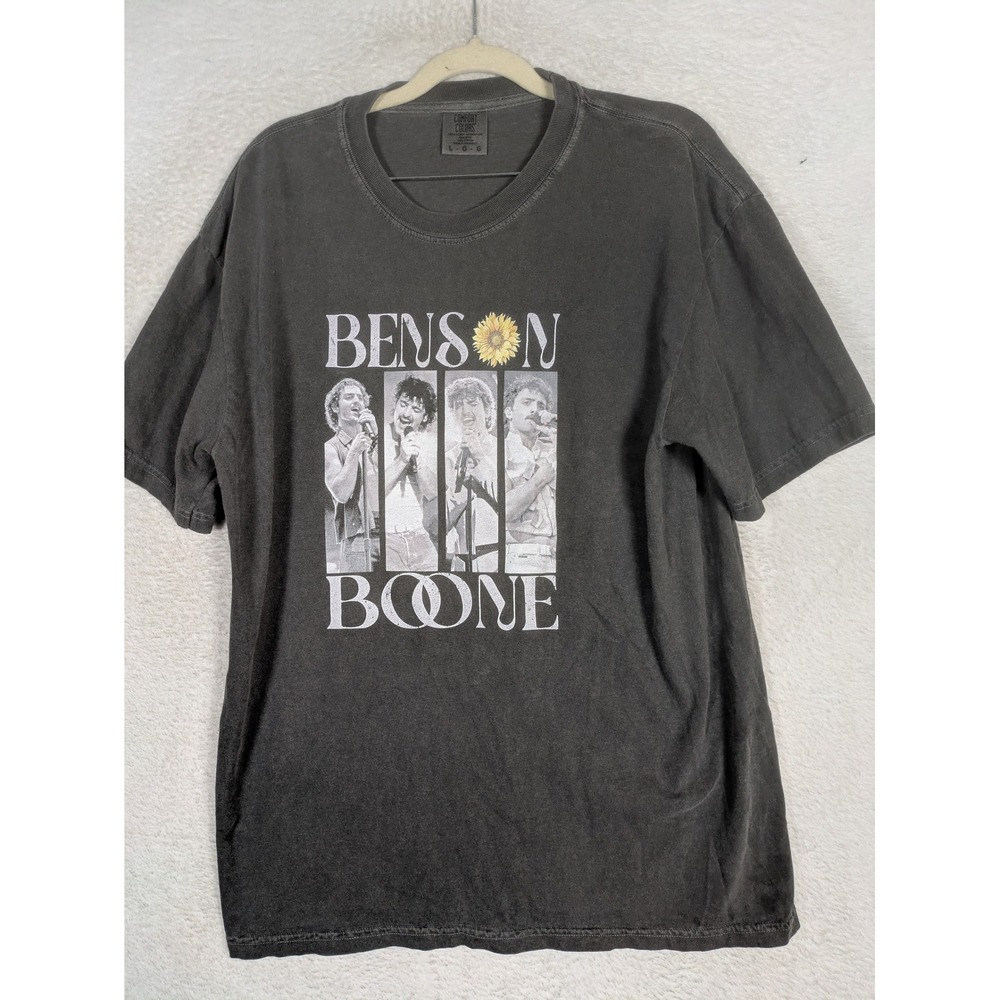 Comfort Colors Benson Boone Graphic Tee Men's Large Gray Short Sleeve Concert T